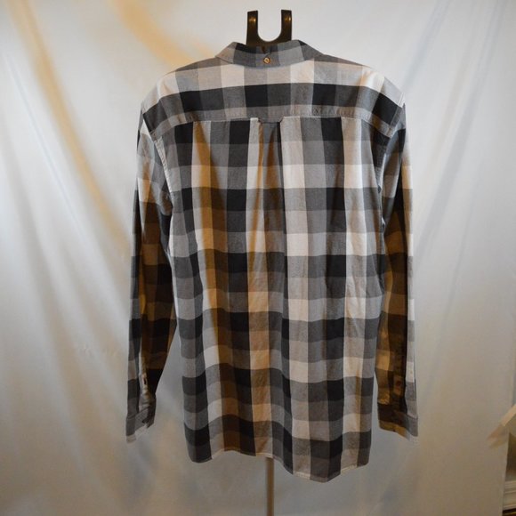 Timberland Men's Size XXL Black/White/Gray Buffalo Plaid Button Down Shirt - Picture 2 of 12